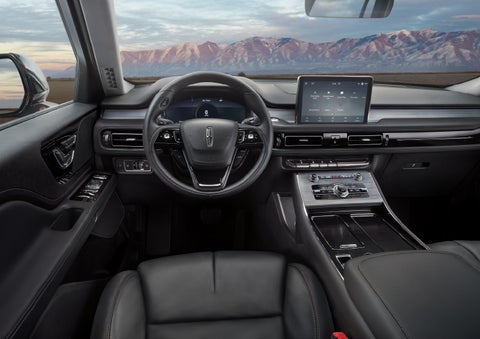 The interior of a Lincoln Aviator® SUV is shown | Maguire's Lincoln in Palmyra PA