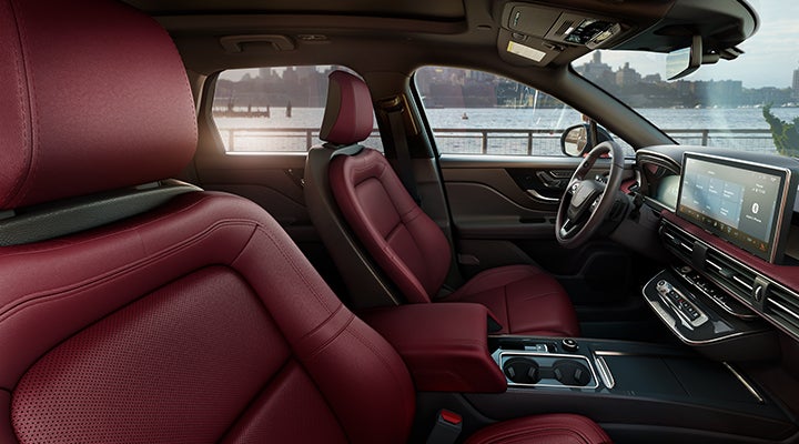 The available Perfect Position front seats in the 2024 Lincoln Corsair® SUV are shown. | Maguire's Lincoln in Palmyra PA